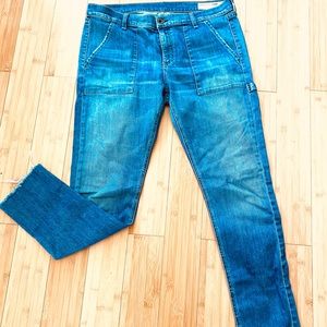 RAG & BONE Distressed Straight Leg Jeans